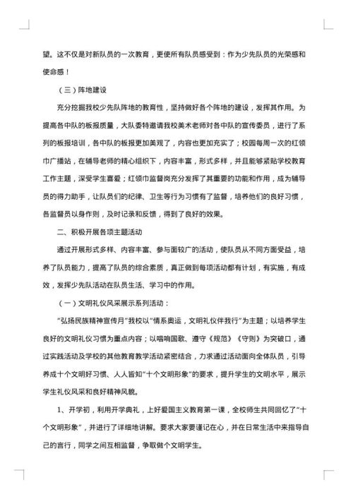 少先队个人工作总结