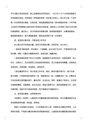 银行述职述廉报告