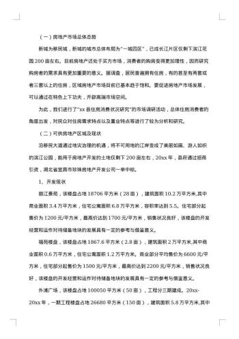 房地产市场调研报告集锦
