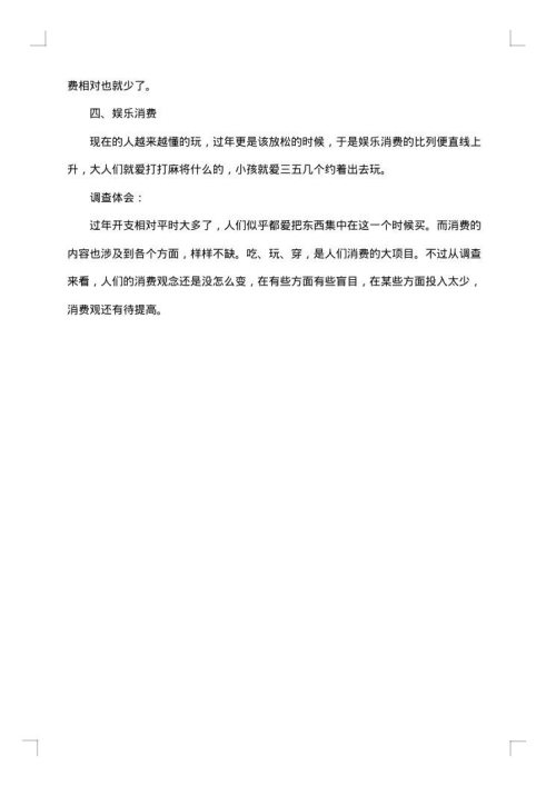 春节消费调查报告