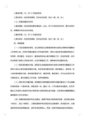 专项整改方案