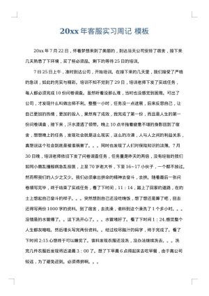 2025年客服实习周记