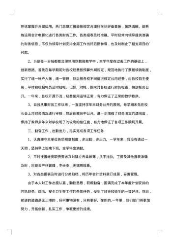 会计专业技术年终工作总结范文