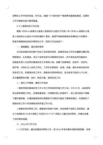 扶贫个人工作总结