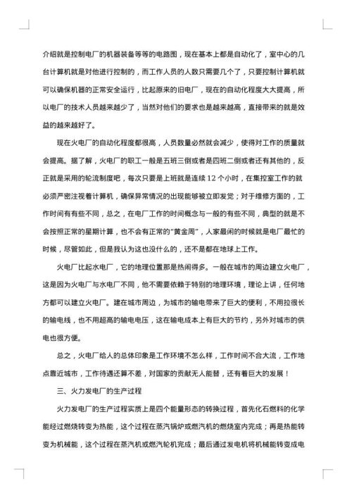 2025年电厂实习报告总结