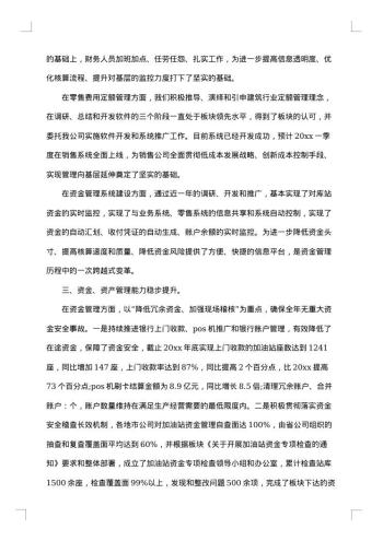 财务总监年度工作总结范文