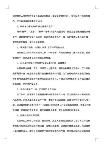 水泥厂安全员工作总结参考范例