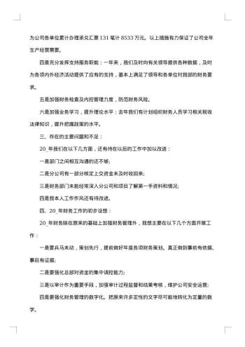 财务总监述职报告借鉴