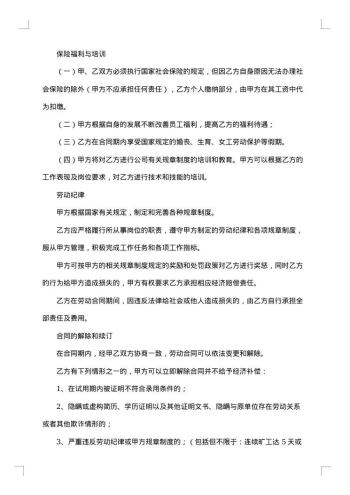 劳动合同(劳务派遣)