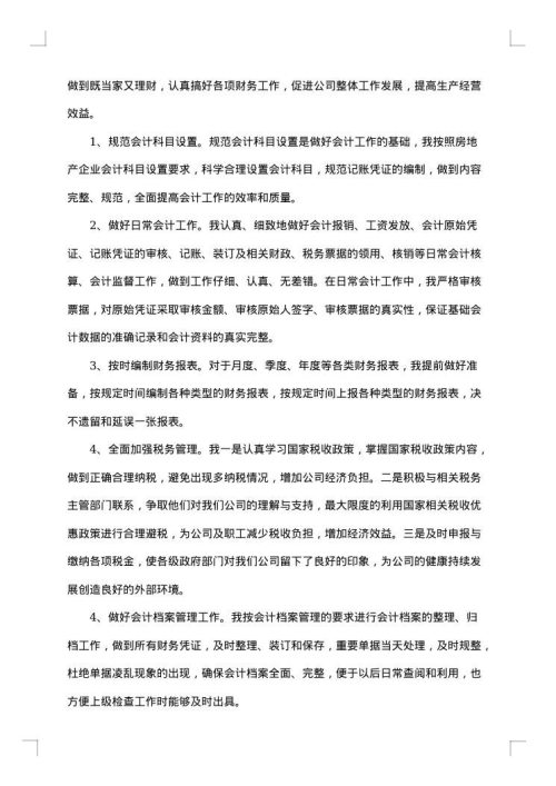 2025年企业会计工作总结范文