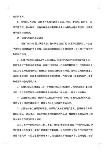 精选少先队活动总结
