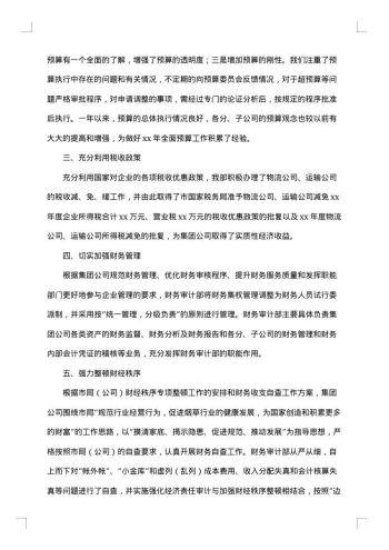 财务工作个人工作总结