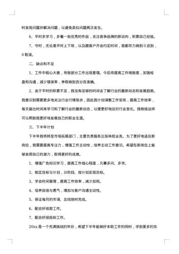 销售年中总结
