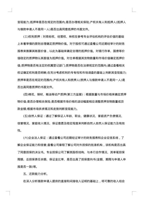 个人贷款的调查报告