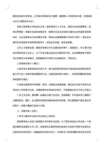 电商实践报告怎么写