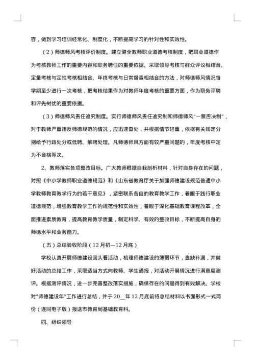 师德师风整改方案