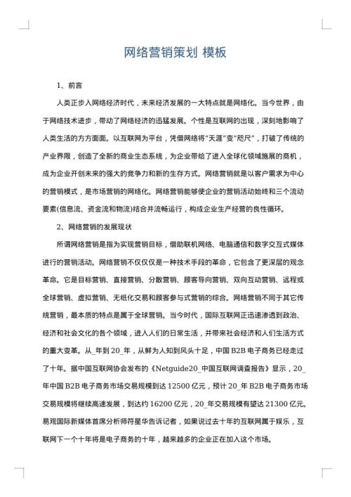 网络营销策划