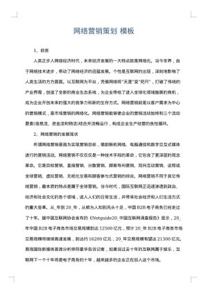 网络营销策划