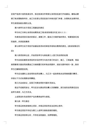 项目转让合同范本