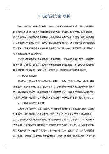 产品策划方案
