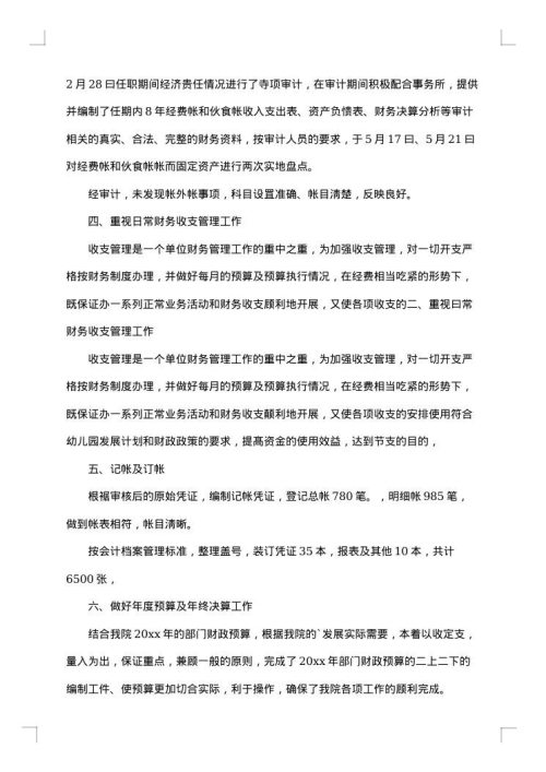 会计年度总结模板锦集