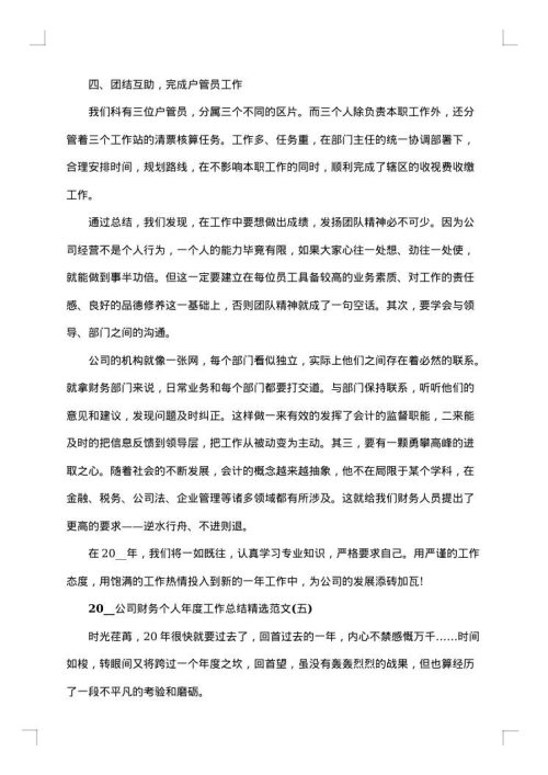 2025年公司财务个人年度工作总结