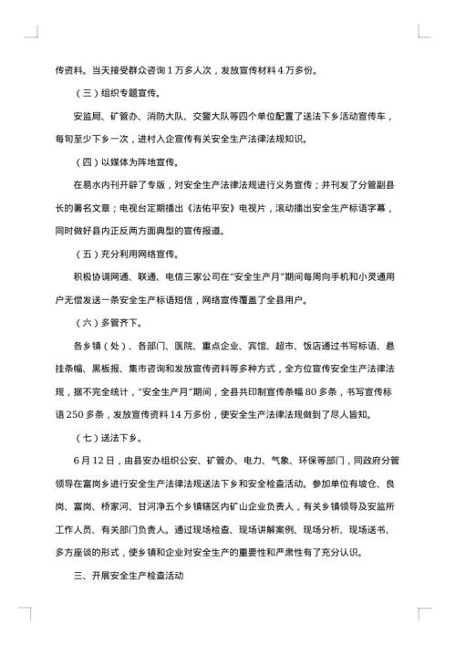燃气百日安全生产整治行动工作总结范文