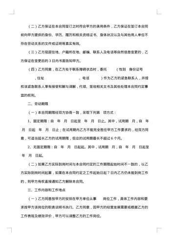 劳动合同(劳务派遣)