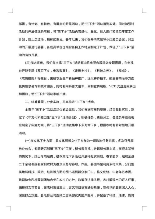 2025年三下乡个人工作总结范文