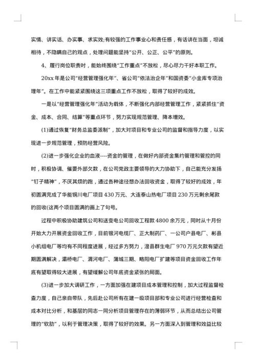 总会计师述职述廉报告