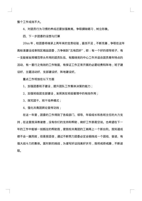 初中团委书记述职报告