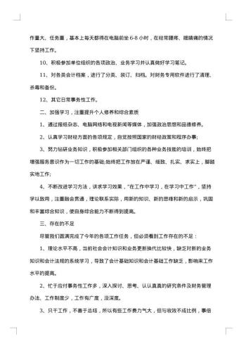 税务会计人员年终总结