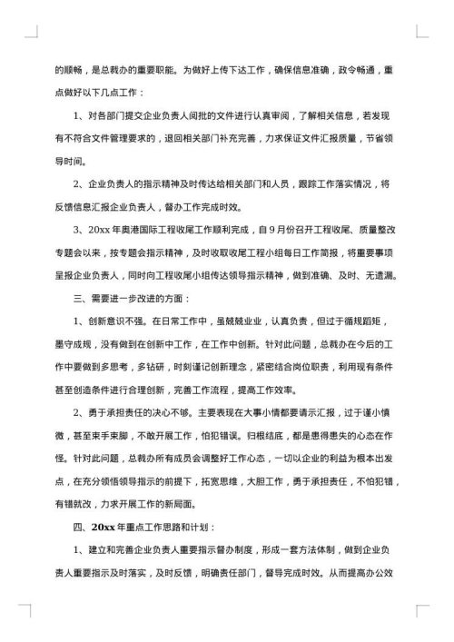 公司述职述廉报告
