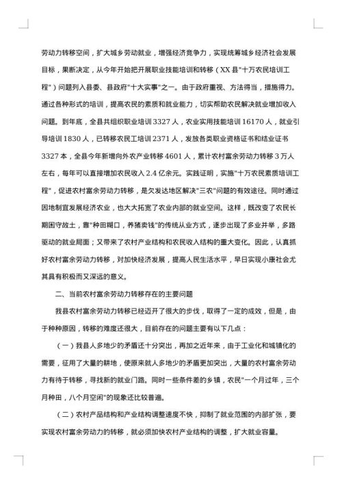 关于农民工调查报告