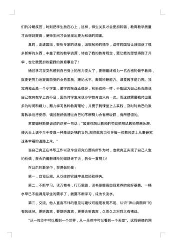 教师信息技术应用能力提升工程2.0研修总结