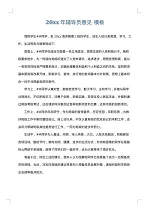 2025年辅导员意见
