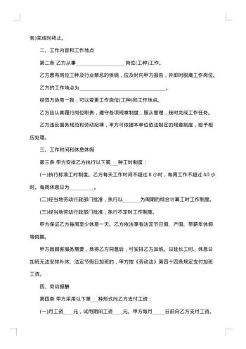用工协议书项目执行专员