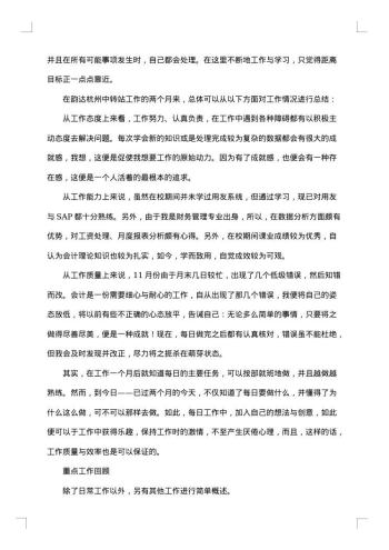 会计年度总结范文