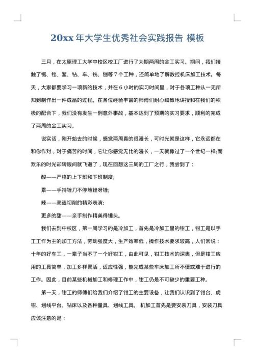 2025年大学生优秀社会实践报告