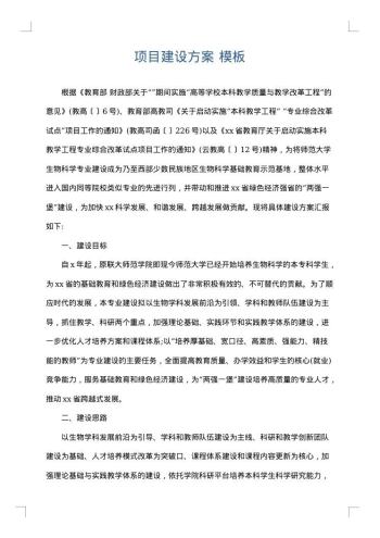 项目建设方案