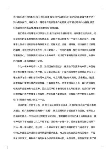 会计实训报告怎么写