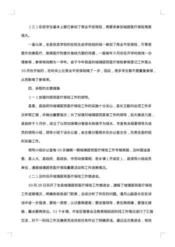 医疗保险工作总结