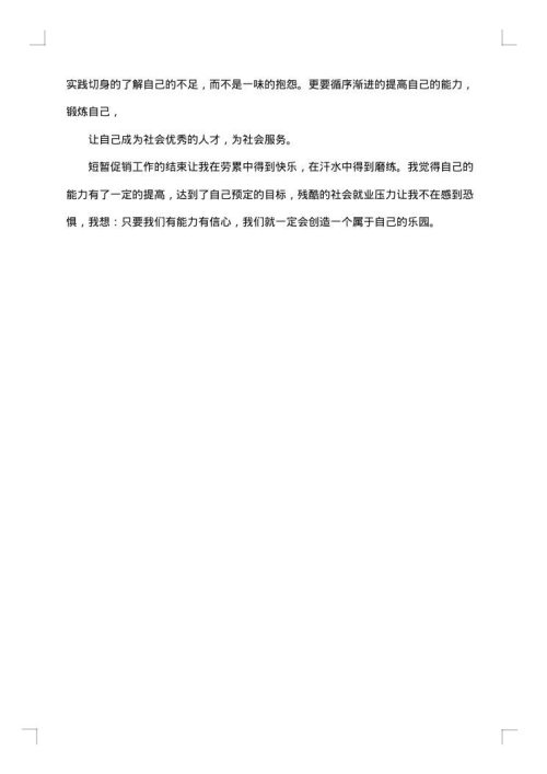 促销社会实践报告