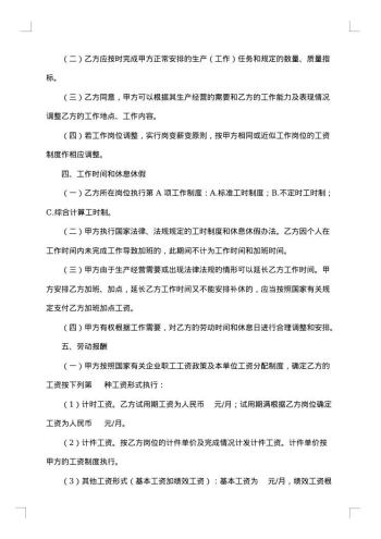 劳动合同(劳务派遣)
