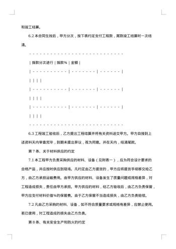 建筑装饰施工合同