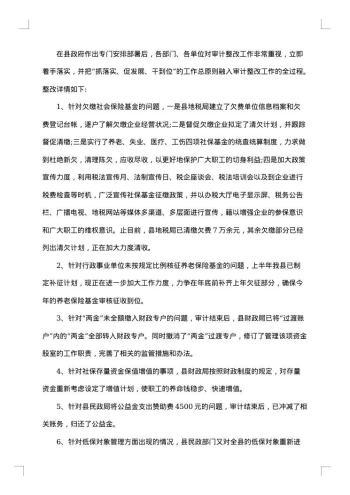 审计整改报告范文4篇