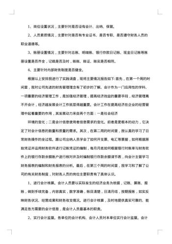 会计专业社会调查报告范文