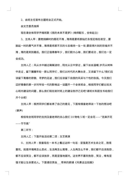 2025年班会策划书