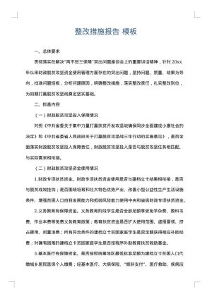 整改措施报告