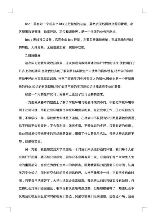 专业实践报告范文
